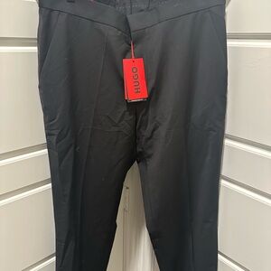 HUGO Men's Black Tuxedo Dress Pants